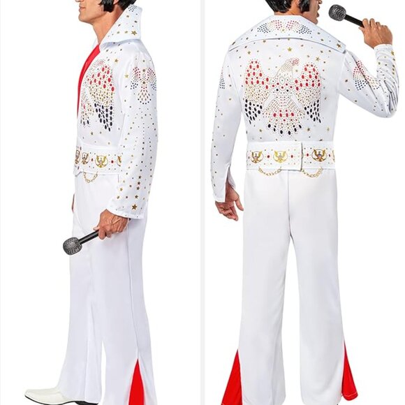 NEW Rubies Mens Deluxe Aloha Elvis Costume for Themed Parties and Halloween SZ M - Picture 2 of 8